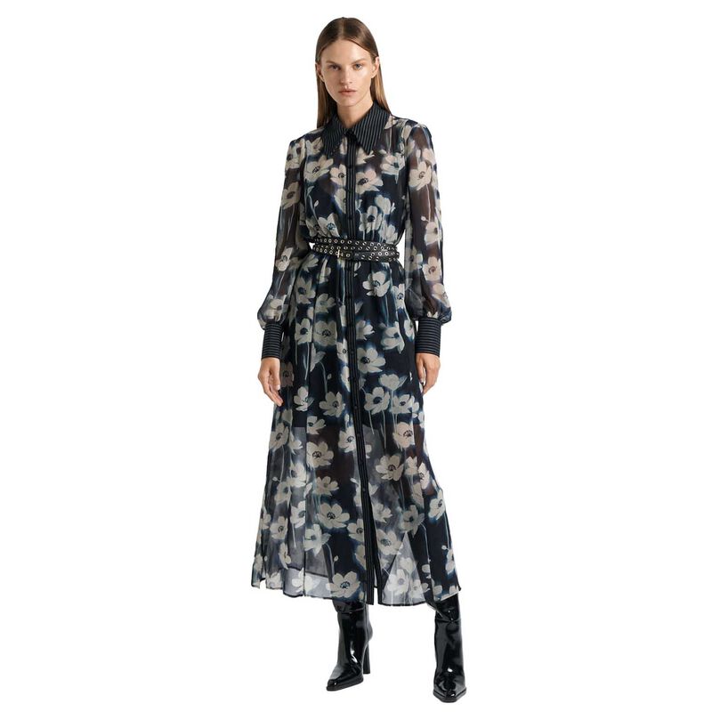 Cue Falling Floral Shirt Dress image number 0